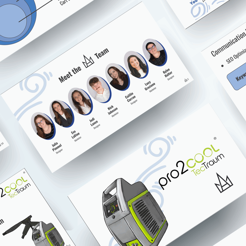 Mockup of slides used in final presentation for pro2cool, designed by 'The A Team'. 

Credits to Alexandr Reznik on behance for the mockup template.